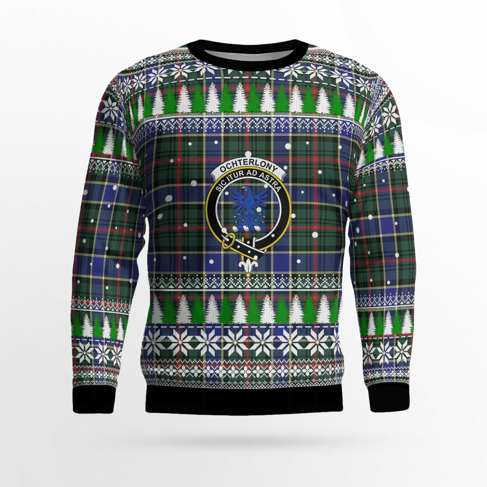 Clan Ogilvie Hunting Modern Crest Tartan Christmas Ugly Sweater HZ23 Ogilvie Hunting Modern Crest Tartan Tartan Ugly Sweater
