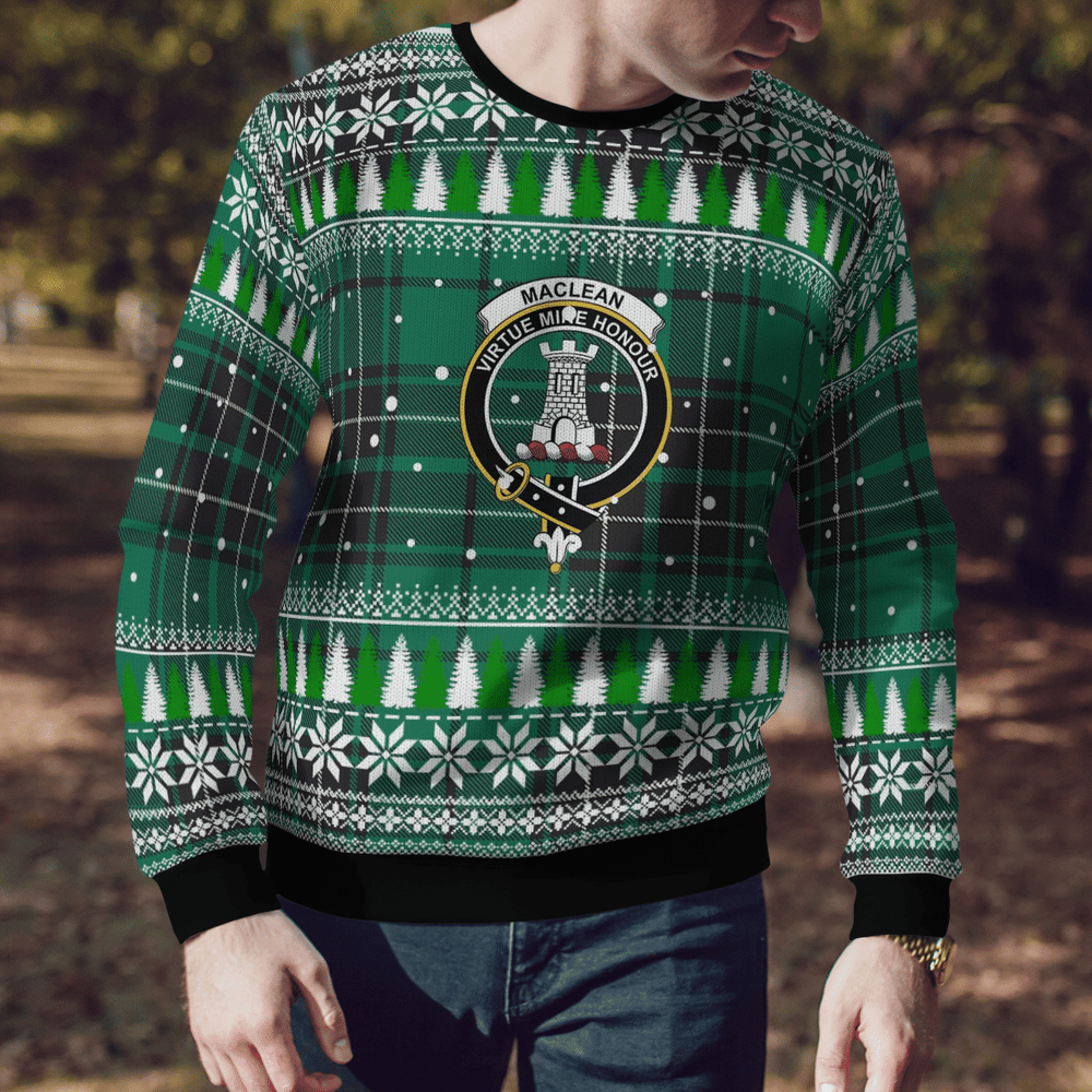 Clan MacLean Hunting Ancient Crest Tartan Christmas Ugly Sweater EF74 MacLean Hunting Ancient Crest Tartan Tartan Ugly Sweater