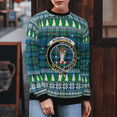 Clan Robertson Hunting Ancient Crest Tartan Christmas Ugly Sweater QE65 Robertson Hunting Ancient Crest Tartan Tartan Ugly Sweater