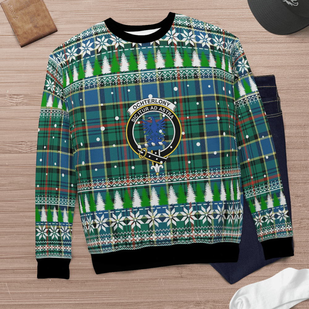 Clan Ogilvie Hunting Ancient Crest Tartan Christmas Ugly Sweater UQ22 Ogilvie Hunting Ancient Crest Tartan Tartan Ugly Sweater