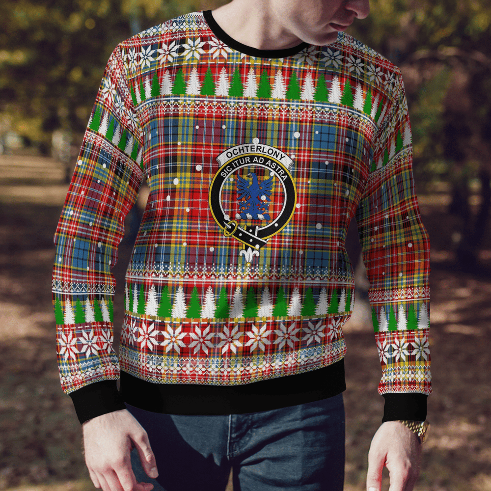 Clan Ogilvie of Airlie Ancient Crest Tartan Christmas Ugly Sweater UG31 Ogilvie of Airlie Ancient Crest Tartan Tartan Ugly Sweater