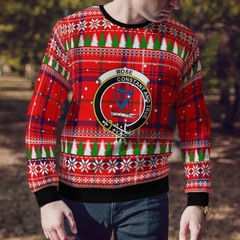 Clan Rose Crest Tartan Christmas Ugly Sweater RR93 Rose Crest Tartan Tartan Ugly Sweater