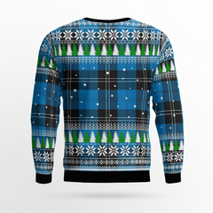 Clan Ramsay Blue Ancient Crest Tartan Christmas Ugly Sweater NS89 Ramsay Blue Ancient Crest Tartan Tartan Ugly Sweater