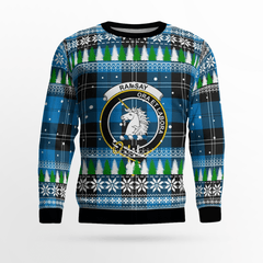 Clan Ramsay Blue Ancient Crest Tartan Christmas Ugly Sweater NS89 Ramsay Blue Ancient Crest Tartan Tartan Ugly Sweater