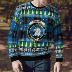 Clan Ramsay Blue Ancient Crest Tartan Christmas Ugly Sweater NS89 Ramsay Blue Ancient Crest Tartan Tartan Ugly Sweater