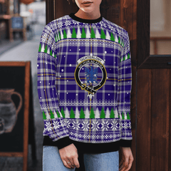 Clan Ochterlony Crest Tartan Christmas Ugly Sweater ZX23 Ochterlony Crest Tartan Tartan Ugly Sweater