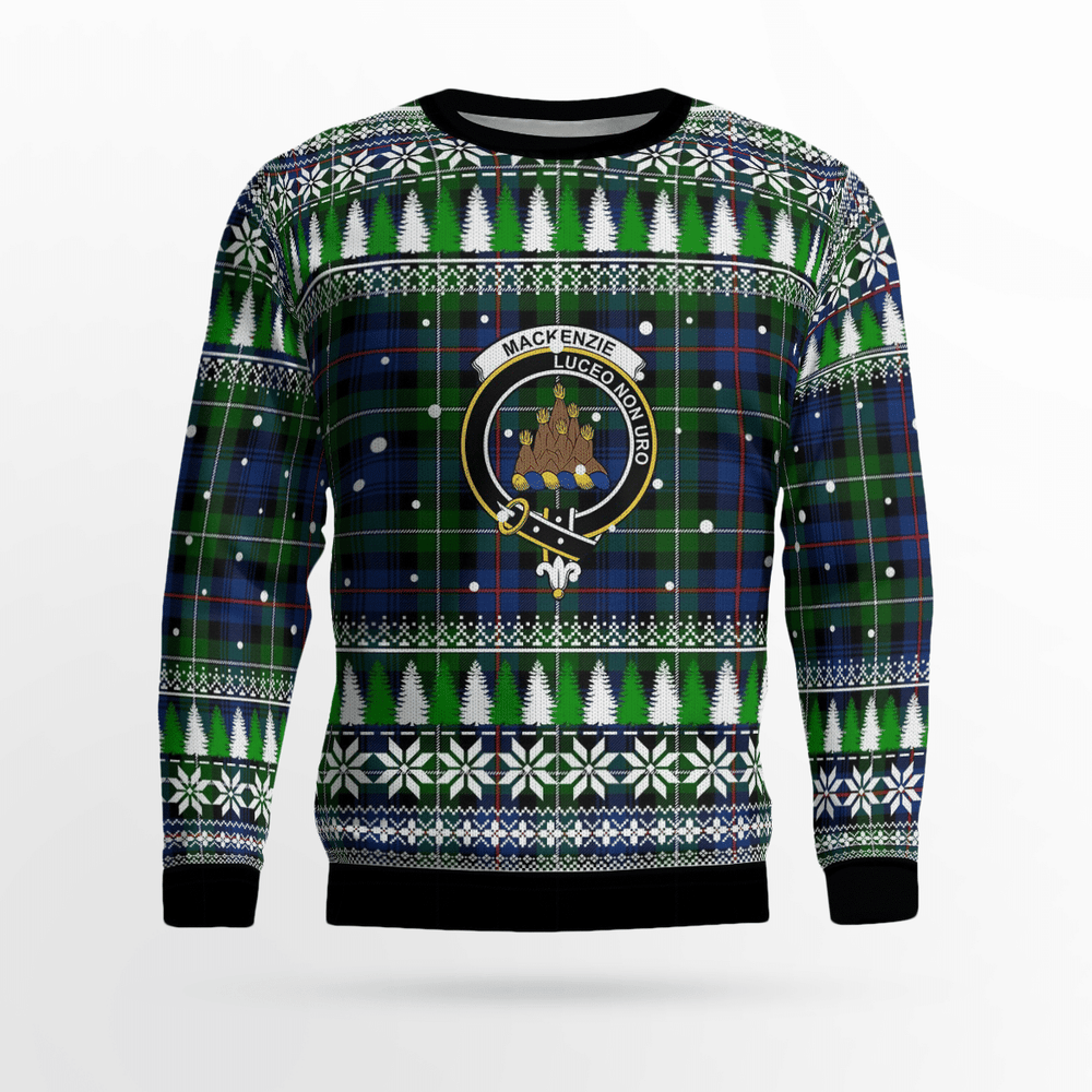 Clan MacKenzie Modern Crest Tartan Christmas Ugly Sweater UD13 MacKenzie Modern Crest Tartan Tartan Ugly Sweater