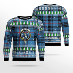 Clan MacKay Blue Crest Tartan Christmas Ugly Sweater BC49 MacKay Blue Crest Tartan Tartan Ugly Sweater