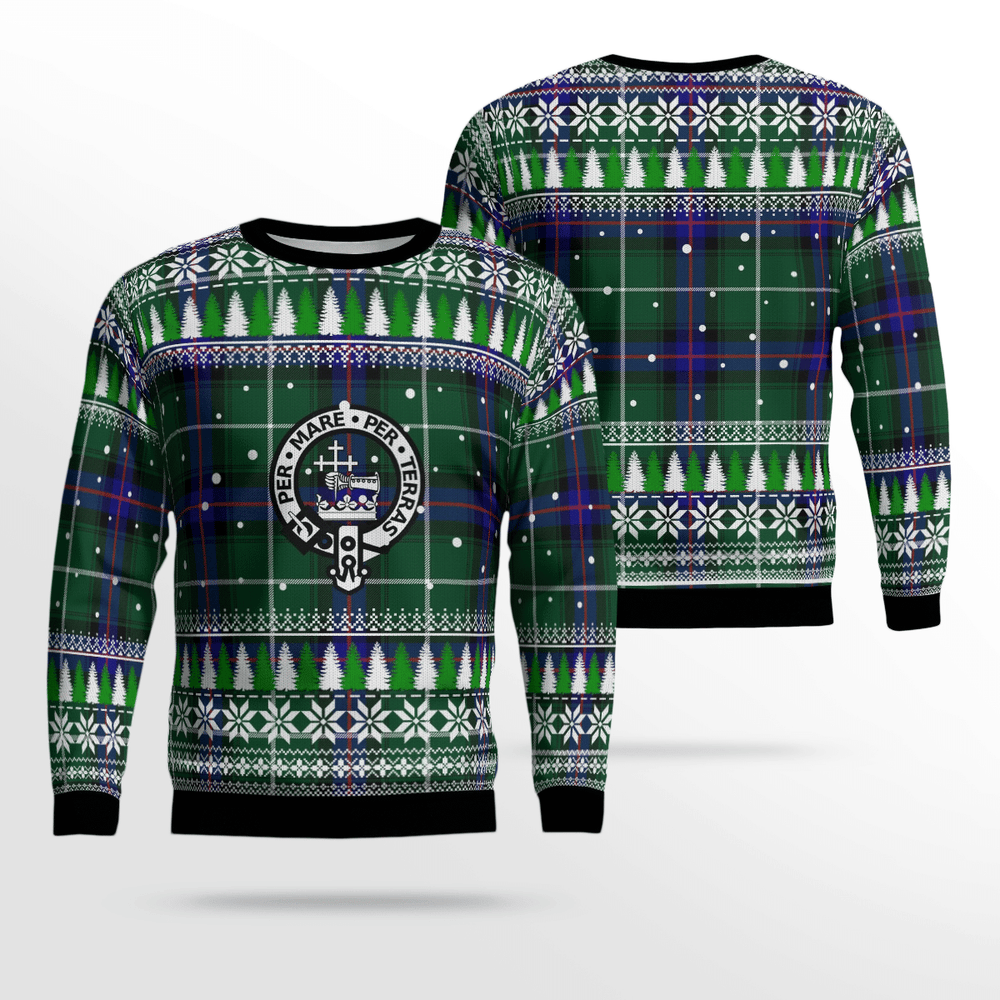 Clan MacDonald of the Isles Hunting Modern Crest Tartan Christmas Ugly Sweater CF92 MacDonald of the Isles Hunting Modern Crest Tartan Tartan Ugly Sweater