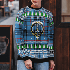 Clan MacKay Blue Crest Tartan Christmas Ugly Sweater BC49 MacKay Blue Crest Tartan Tartan Ugly Sweater