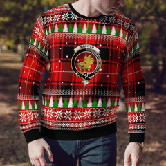 Clan MacIver Modern Crest Tartan Christmas Ugly Sweater PX19 MacIver Modern Crest Tartan Tartan Ugly Sweater