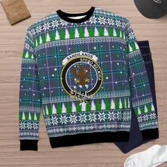 Clan Sandilands (Douglas) Crest Tartan Christmas Ugly Sweater YG63 Sandilands (Douglas) Crest Tartan Tartan Ugly Sweater