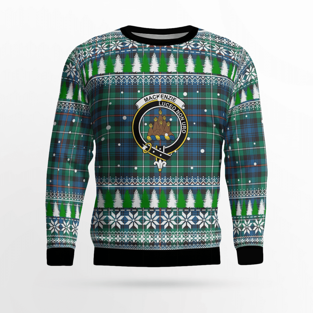 Clan MacKenzie Ancient Crest Tartan Christmas Ugly Sweater PB63 MacKenzie Ancient Crest Tartan Tartan Ugly Sweater