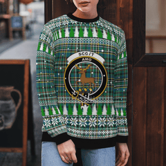 Clan Scott Green Ancient Crest Tartan Christmas Ugly Sweater QK36 Scott Green Ancient Crest Tartan Tartan Ugly Sweater