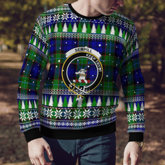 Clan Sempill Modern Crest Tartan Christmas Ugly Sweater OL17 Sempill Modern Crest Tartan Tartan Ugly Sweater