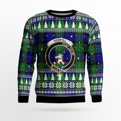 Clan Sempill Modern Crest Tartan Christmas Ugly Sweater OL17 Sempill Modern Crest Tartan Tartan Ugly Sweater