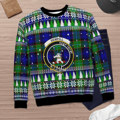 Clan Sempill Modern Crest Tartan Christmas Ugly Sweater OL17 Sempill Modern Crest Tartan Tartan Ugly Sweater