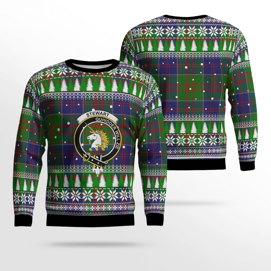 Clan Stewart of Appin Hunting Modern Crest Tartan Christmas Ugly Sweater HI19 Stewart of Appin Hunting Modern Crest Tartan Tartan Ugly Sweater