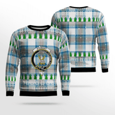 Clan Stewart Muted Blue Crest Tartan Christmas Ugly Sweater YY80 Stewart Muted Blue Crest Tartan Tartan Ugly Sweater