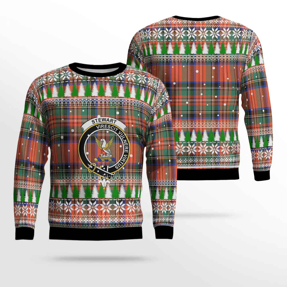 Clan Stewart Royal Ancient Crest Tartan Christmas Ugly Sweater UR97 Stewart Royal Ancient Crest Tartan Tartan Ugly Sweater