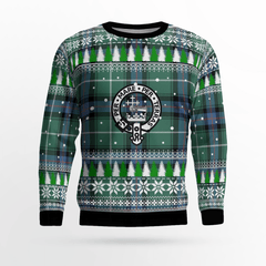 Clan MacDonald of the Isles Hunting Ancient Crest Tartan Christmas Ugly Sweater QC32 MacDonald of the Isles Hunting Ancient Crest Tartan Tartan Ugly Sweater