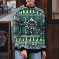 Clan MacDonald of the Isles Hunting Ancient Crest Tartan Christmas Ugly Sweater QC32 MacDonald of the Isles Hunting Ancient Crest Tartan Tartan Ugly Sweater