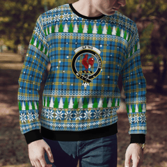 Clan Laing Crest Tartan Christmas Ugly Sweater KG51 Laing Crest Tartan Tartan Ugly Sweater