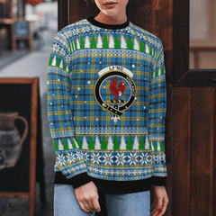 Clan Laing Crest Tartan Christmas Ugly Sweater KG51 Laing Crest Tartan Tartan Ugly Sweater