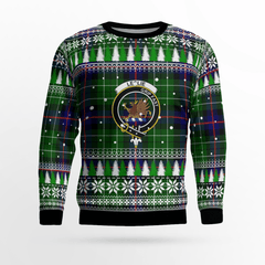 Clan Leslie Hunting Crest Tartan Christmas Ugly Sweater BO86 Leslie Hunting Crest Tartan Tartan Ugly Sweater