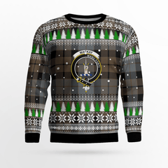 Clan MacKay Weathered Crest Tartan Christmas Ugly Sweater VK71 MacKay Weathered Crest Tartan Tartan Ugly Sweater