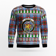 Clan Newton (Edingburg) Crest Tartan Christmas Ugly Sweater TT24 Newton (Edingburg) Crest Tartan Tartan Ugly Sweater