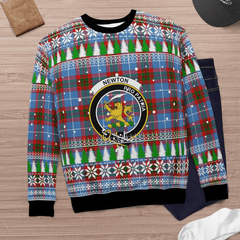 Clan Newton (Edingburg) Crest Tartan Christmas Ugly Sweater TT24 Newton (Edingburg) Crest Tartan Tartan Ugly Sweater