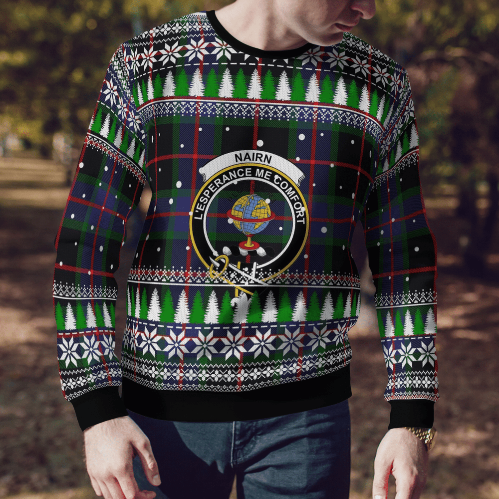 Clan Nairn Crest Tartan Christmas Ugly Sweater SX68 Nairn Crest Tartan Tartan Ugly Sweater