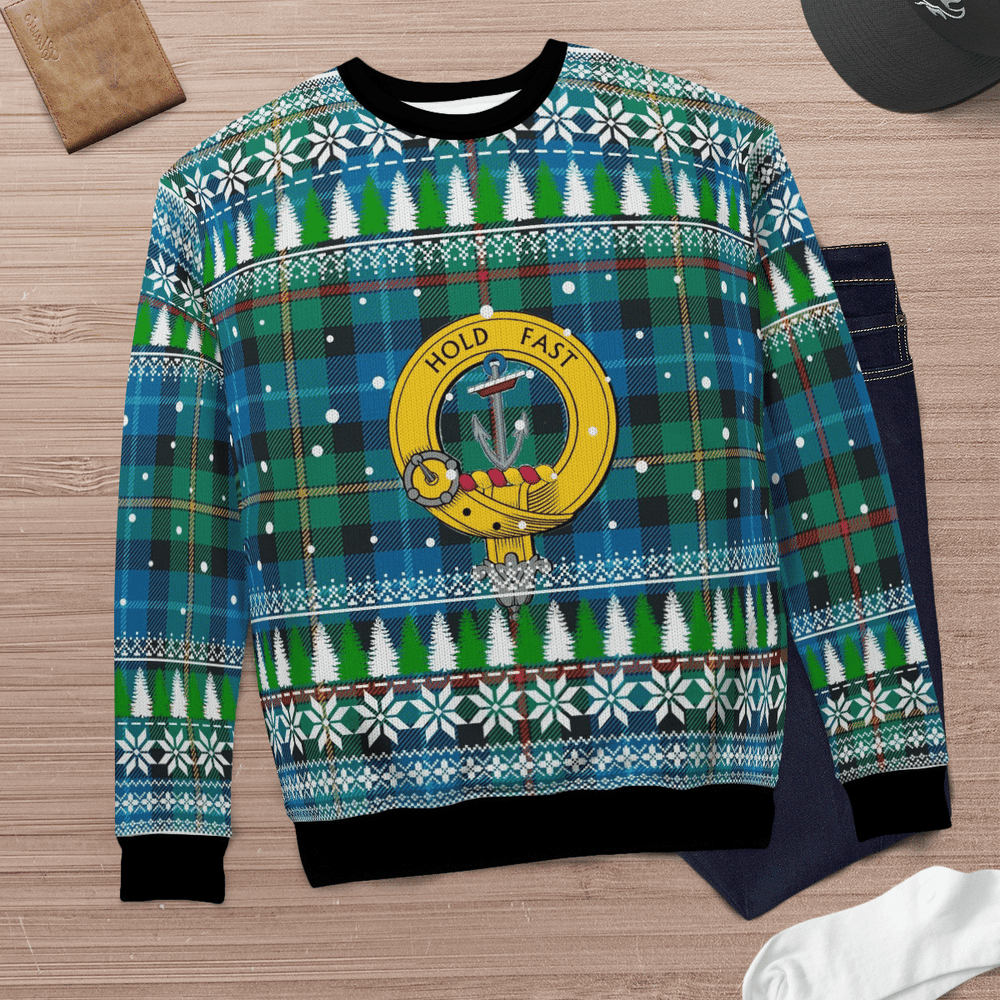 Clan Smith Ancient Crest Tartan Christmas Ugly Sweater JE68 Smith Ancient Crest Tartan Tartan Ugly Sweater