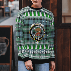 Clan Melville Crest Tartan Christmas Ugly Sweater NC97 Melville Crest Tartan Tartan Ugly Sweater