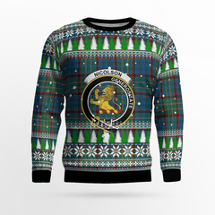 Clan Nicolson Hunting Ancient Crest Tartan Christmas Ugly Sweater HX41 Nicolson Hunting Ancient Crest Tartan Tartan Ugly Sweater