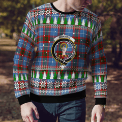 Clan Skirving (Edinburgh) Crest Tartan Christmas Ugly Sweater NN66 Skirving (Edinburgh) Crest Tartan Tartan Ugly Sweater