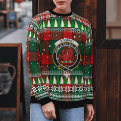 Clan Stewart Atholl Modern Crest Tartan Christmas Ugly Sweater VG83 Stewart Atholl Modern Crest Tartan Tartan Ugly Sweater
