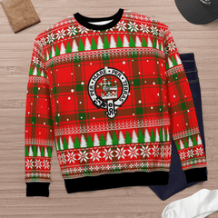 Clan MacDonald of Sleat Crest Tartan Christmas Ugly Sweater VK45 MacDonald of Sleat Crest Tartan Tartan Ugly Sweater