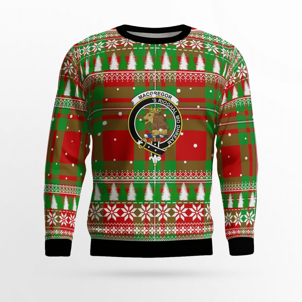 Clan MacGregor Modern Crest Tartan Christmas Ugly Sweater UN56 MacGregor Modern Crest Tartan Tartan Ugly Sweater