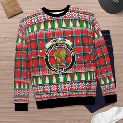 Clan Sinclair Modern Crest Tartan Christmas Ugly Sweater RG43 Sinclair Modern Crest Tartan Tartan Ugly Sweater