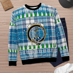 Clan Roberton Crest Tartan Christmas Ugly Sweater EU18 Roberton Crest Tartan Tartan Ugly Sweater