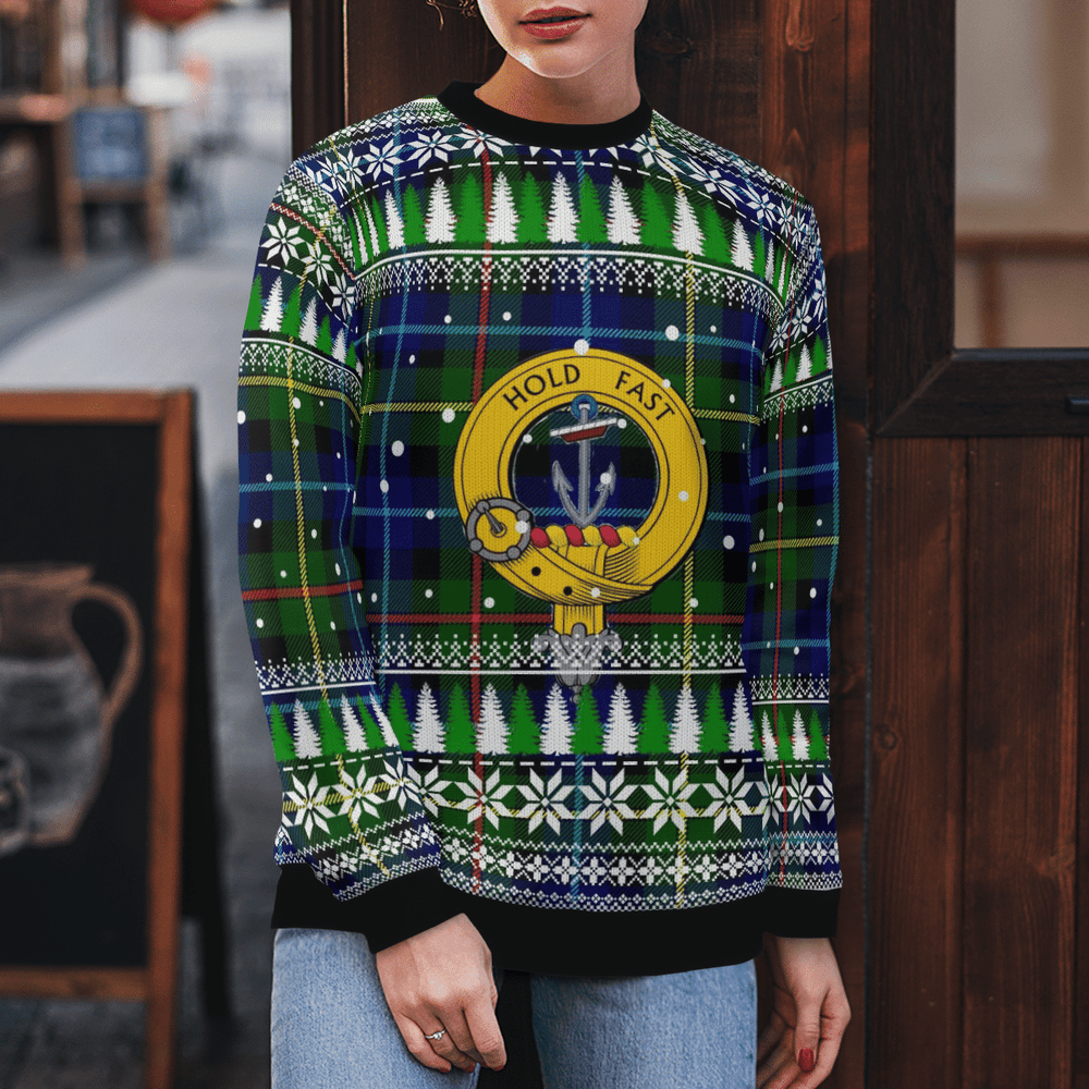 Clan Smith Modern Crest Tartan Christmas Ugly Sweater JN37 Smith Modern Crest Tartan Tartan Ugly Sweater
