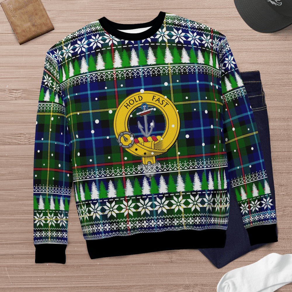 Clan Smith Modern Crest Tartan Christmas Ugly Sweater JN37 Smith Modern Crest Tartan Tartan Ugly Sweater