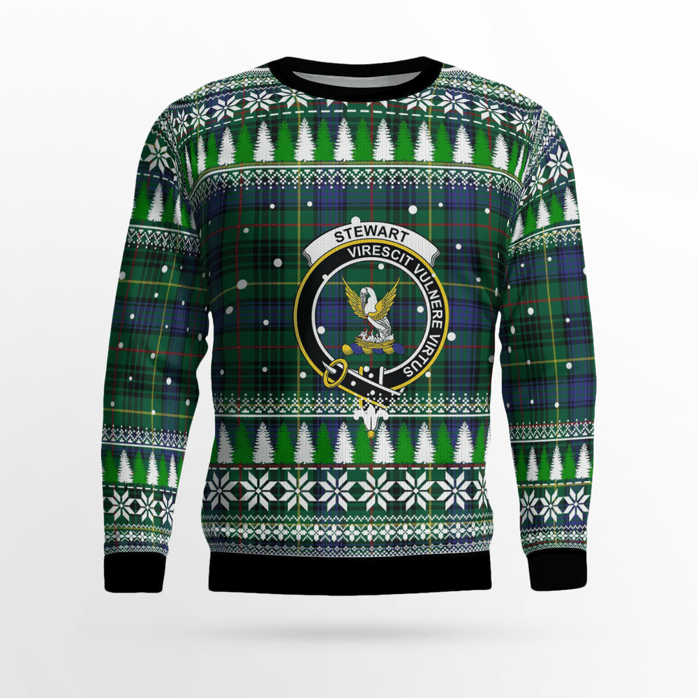Clan Stewart Hunting Modern Crest Tartan Christmas Ugly Sweater XV90 Stewart Hunting Modern Crest Tartan Tartan Ugly Sweater