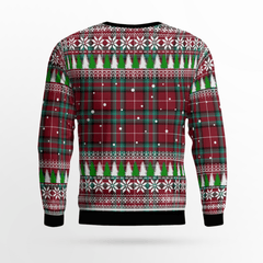 Clan Stewart (Stuart) of Bute Crest Tartan Christmas Ugly Sweater RE78 Stewart (Stuart) of Bute Crest Tartan Tartan Ugly Sweater