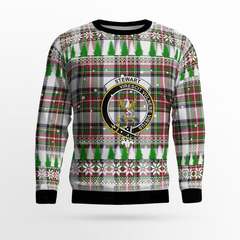 Clan Stewart Dress Modern Crest Tartan Christmas Ugly Sweater QJ87 Stewart Dress Modern Crest Tartan Tartan Ugly Sweater