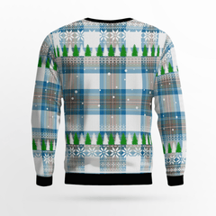 Clan Stewart Muted Blue Crest Tartan Christmas Ugly Sweater YY80 Stewart Muted Blue Crest Tartan Tartan Ugly Sweater