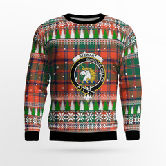 Clan Stewart of Appin Ancient Crest Tartan Christmas Ugly Sweater PW57 Stewart of Appin Ancient Crest Tartan Tartan Ugly Sweater