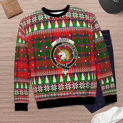 Clan Stewart of Appin Modern Crest Tartan Christmas Ugly Sweater WV95 Stewart of Appin Modern Crest Tartan Tartan Ugly Sweater